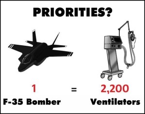 Priorities: 1 F-35 bomber vs. 2,200 ventilators