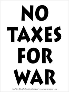 No Taxes for War
