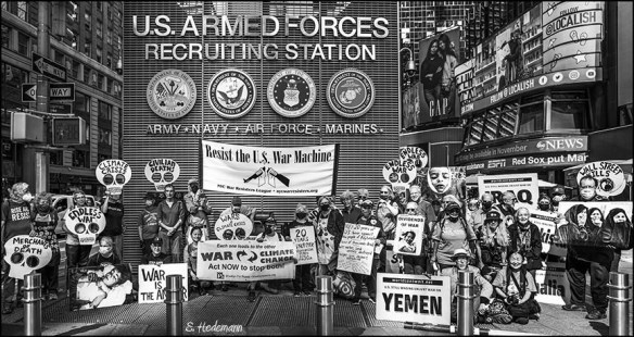 Stop the US War Machine banner